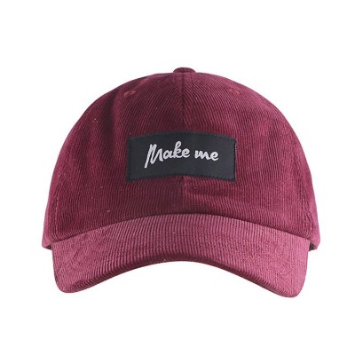 high end maroon baseball cap with adjustable strap