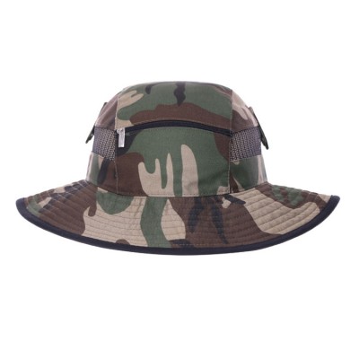 Military Hunting Fishing Hiking Outdoor Crimping Cool Mesh Brim Camo Boonie Bucket Hat