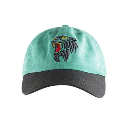 Promotion High Quality Blank 6 Panel Suede Dad Hats With Stripe Custom Embroidery