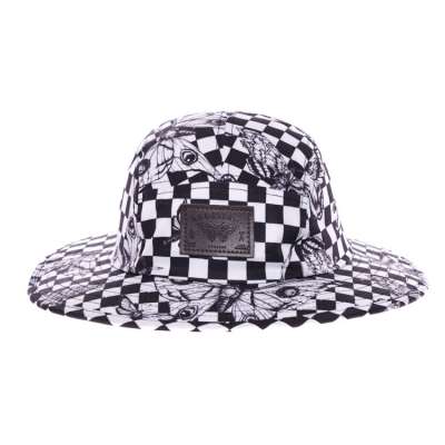 Wholesale Promotional Black White Wide Brim Cheap Reversible Bucket Hat