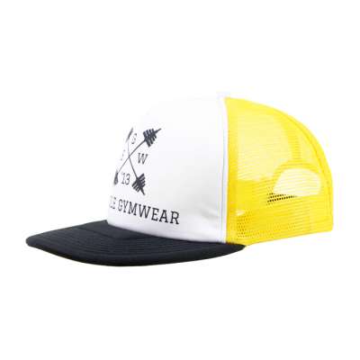 Kids Plain Blank Yellow Polyester Foam 5 Panels Trucker Cap Mesh Back Hat