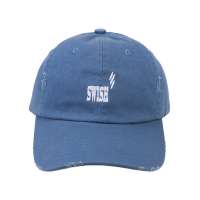 High Quality Wholesale Foldable Blank 6 Panel Men Embroidery Denim Unstructured Cap Dad Hat Distressed